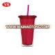 hot sale 16oz double wall starbucks plastic tumbler with straw