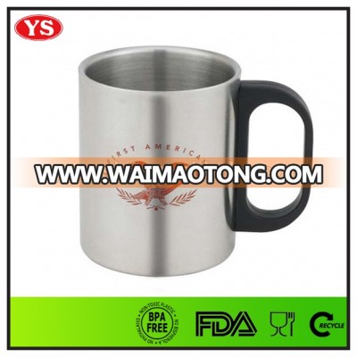 220ml double wall stainless steel military coffee mugs with handle