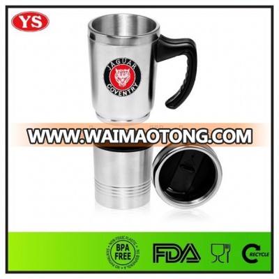 450ml double wall compartment stainless steel thermal mug with handle