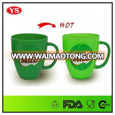 10 oz hot cocoa plastic make color change mug with handle