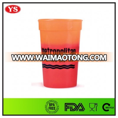 16oz bpa free plastic cold color change cup